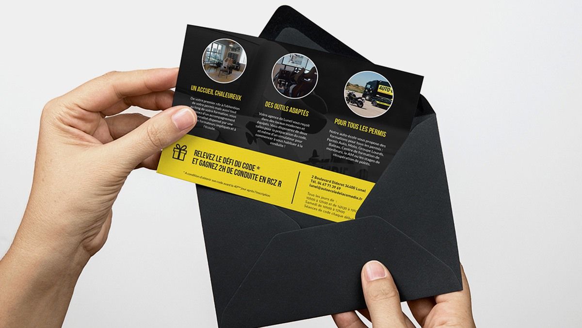 creation flyer auto ecole montpellier