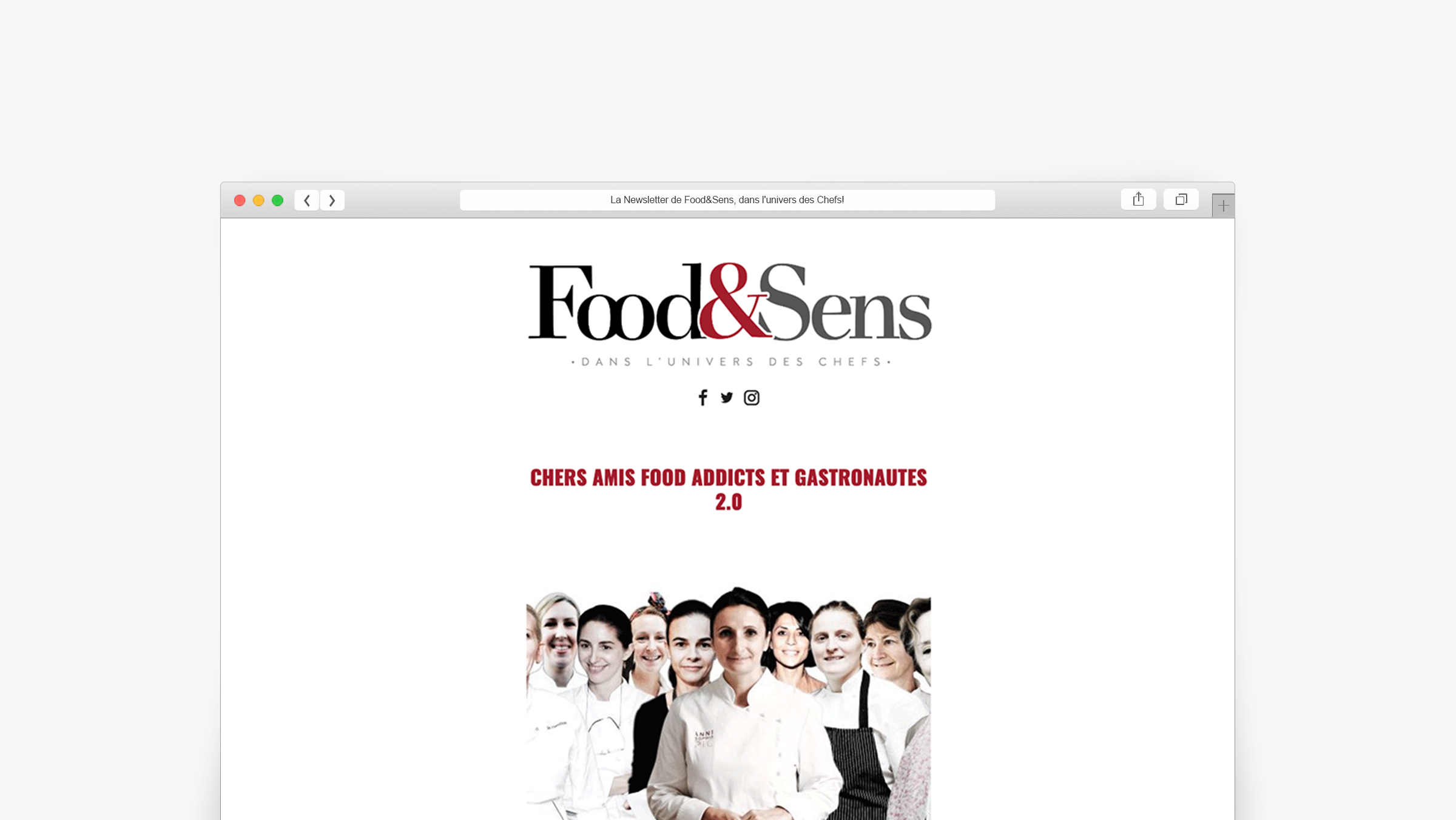 creation newsletter gastronomie