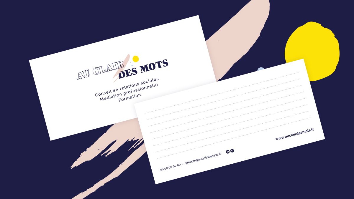realisation cartes de correspondance au clair des mots montpellier